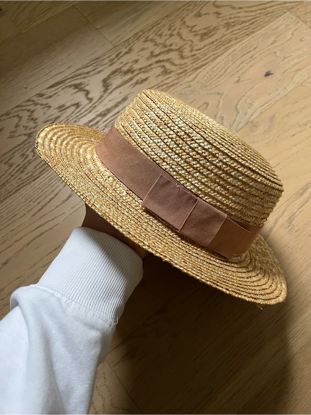 Zara Natural Straw Hat with Beige Band